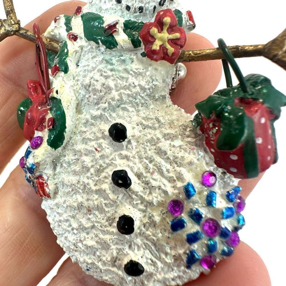 Snowman brooch - Picture 4 of 7
